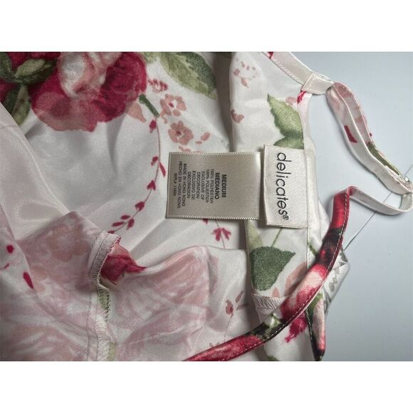 Delicates Women's M Vintage Floral Satin Robe & Dress Set Multicolor - Picture 7 of 16